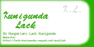 kunigunda lack business card